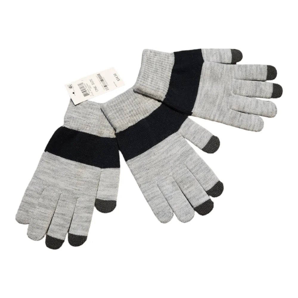 INC Women's Pair + 1 Gray and Black Gloves Set Gift Set NWT